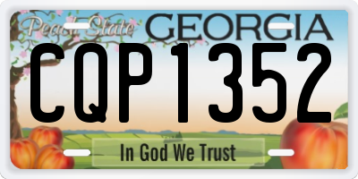 GA license plate CQP1352