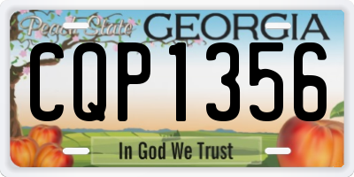 GA license plate CQP1356