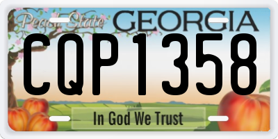 GA license plate CQP1358