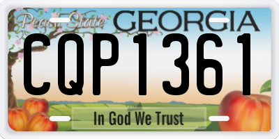 GA license plate CQP1361