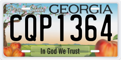 GA license plate CQP1364