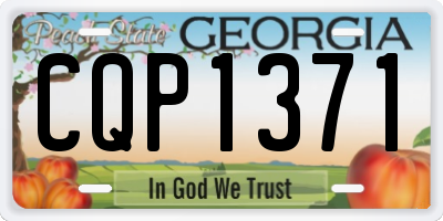 GA license plate CQP1371