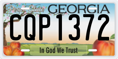 GA license plate CQP1372