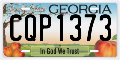 GA license plate CQP1373