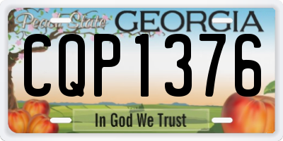 GA license plate CQP1376