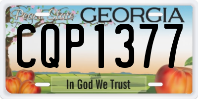 GA license plate CQP1377