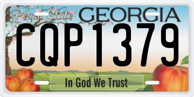 GA license plate CQP1379