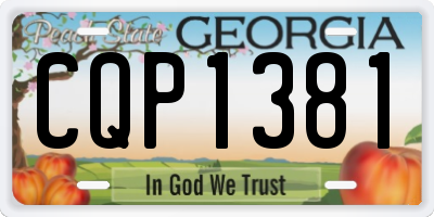 GA license plate CQP1381