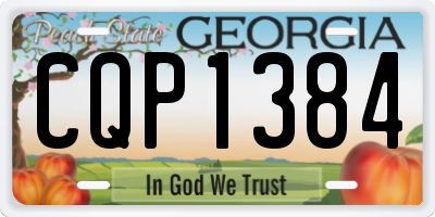 GA license plate CQP1384