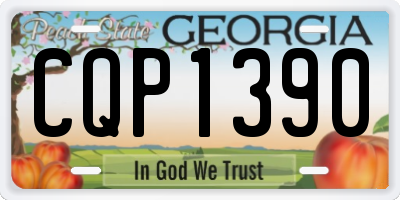 GA license plate CQP1390