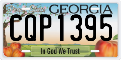 GA license plate CQP1395