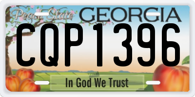 GA license plate CQP1396