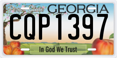 GA license plate CQP1397