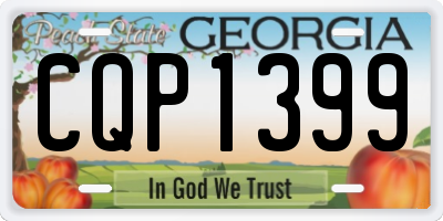 GA license plate CQP1399