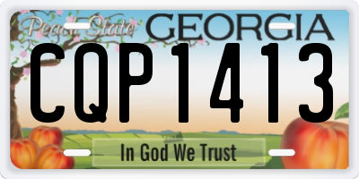 GA license plate CQP1413