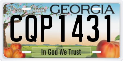 GA license plate CQP1431