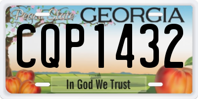 GA license plate CQP1432