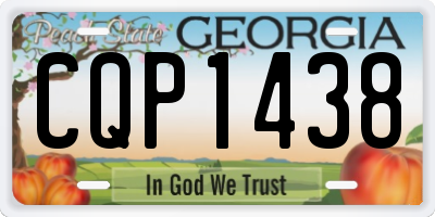 GA license plate CQP1438