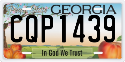GA license plate CQP1439