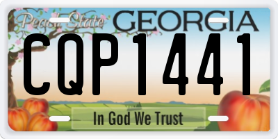 GA license plate CQP1441