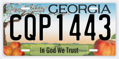 GA license plate CQP1443