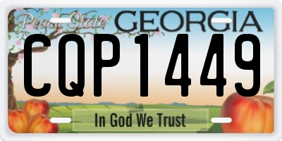GA license plate CQP1449