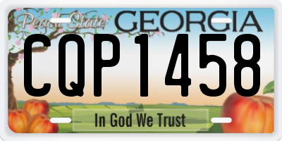GA license plate CQP1458