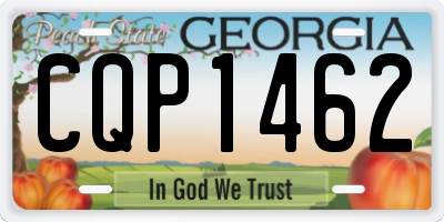 GA license plate CQP1462