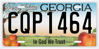 GA license plate CQP1464