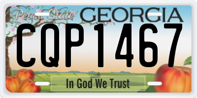 GA license plate CQP1467