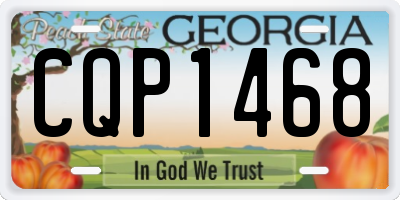 GA license plate CQP1468