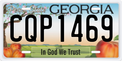 GA license plate CQP1469