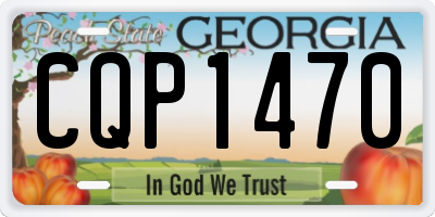 GA license plate CQP1470