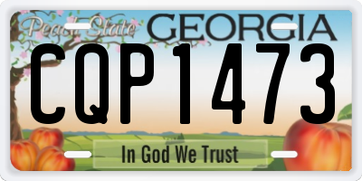 GA license plate CQP1473