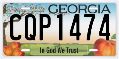 GA license plate CQP1474