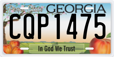 GA license plate CQP1475