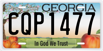 GA license plate CQP1477