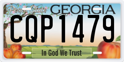 GA license plate CQP1479