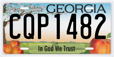 GA license plate CQP1482