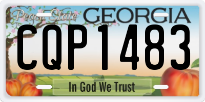 GA license plate CQP1483