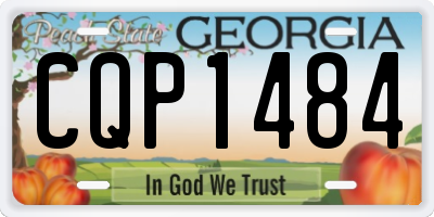 GA license plate CQP1484