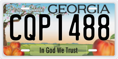 GA license plate CQP1488