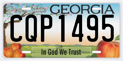 GA license plate CQP1495