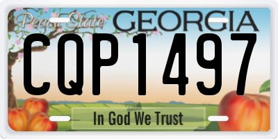 GA license plate CQP1497