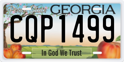 GA license plate CQP1499
