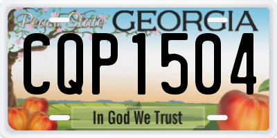 GA license plate CQP1504