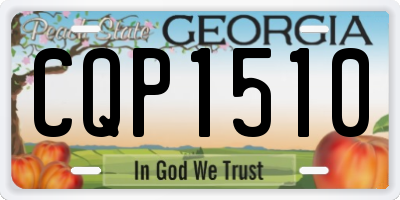 GA license plate CQP1510