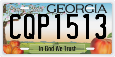 GA license plate CQP1513