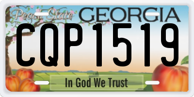 GA license plate CQP1519
