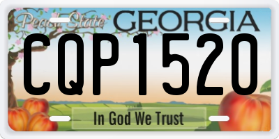 GA license plate CQP1520